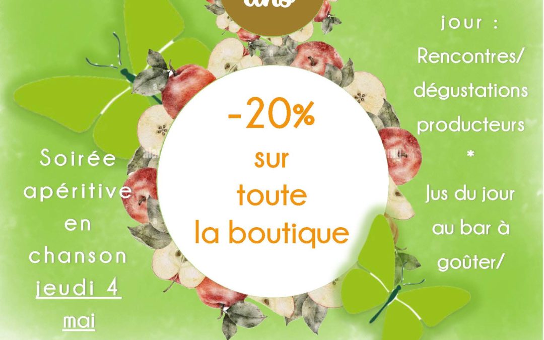 La boutique fête ses 10 ans du 2 au 7 mai !